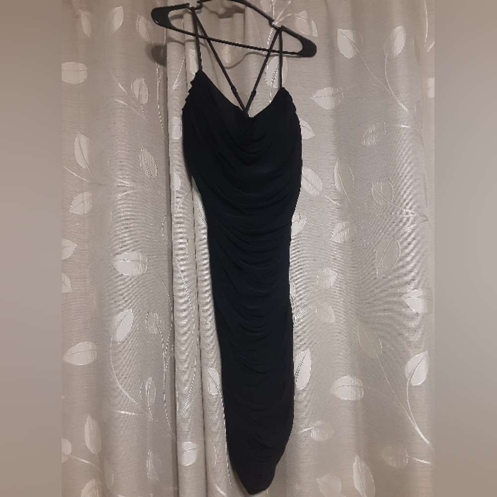 Klassy Network Black XXL Mesh Mini Bodycon Dress